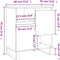 vidaXL - Dressoir - 60x35x70 - cm - bewerkt - hout - betongrijs