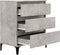 vidaXL - Dressoir - 60x35x70 - cm - bewerkt - hout - betongrijs