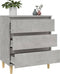 vidaXL - Dressoir - 60x35x70 - cm - bewerkt - hout - betongrijs