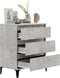 vidaXL - Dressoir - 60x35x70 - cm - bewerkt - hout - betongrijs