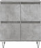 vidaXL - Dressoir - 60x35x70 - cm - bewerkt - hout - betongrijs