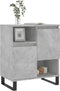 vidaXL - Dressoir - 60x35x70 - cm - bewerkt - hout - betongrijs