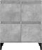 vidaXL - Dressoir - 60x35x70 - cm - bewerkt - hout - betongrijs