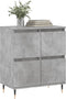 vidaXL - Dressoir - 60x35x70 - cm - bewerkt - hout - betongrijs