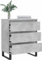 vidaXL - Dressoir - 60x35x70 - cm - bewerkt - hout - betongrijs