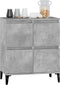 vidaXL - Dressoir - 60x35x70 - cm - bewerkt - hout - betongrijs