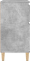 vidaXL - Dressoir - 60x35x70 - cm - bewerkt - hout - betongrijs