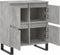 vidaXL - Dressoir - 60x35x70 - cm - bewerkt - hout - betongrijs