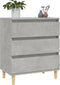 vidaXL - Dressoir - 60x35x70 - cm - bewerkt - hout - betongrijs