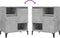 vidaXL - Dressoir - 60x35x70 - cm - bewerkt - hout - betongrijs