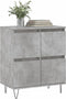 vidaXL - Dressoir - 60x35x70 - cm - bewerkt - hout - betongrijs