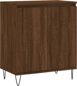 vidaXL - Dressoir - 60x35x70 - cm - bewerkt - hout - bruin - eikenkleur