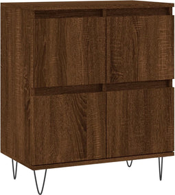 vidaXL - Dressoir - 60x35x70 - cm - bewerkt - hout - bruin - eikenkleur