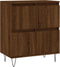 vidaXL - Dressoir - 60x35x70 - cm - bewerkt - hout - bruin - eikenkleur