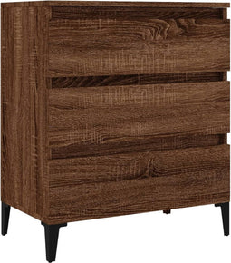 vidaXL - Dressoir - 60x35x70 - cm - bewerkt - hout - bruin - eikenkleur