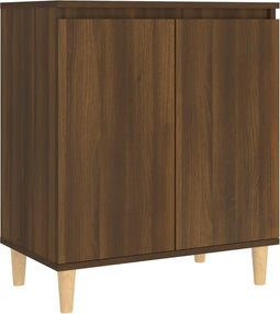 vidaXL - Dressoir - 60x35x70 - cm - bewerkt - hout - bruin - eikenkleur