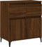 vidaXL - Dressoir - 60x35x70 - cm - bewerkt - hout - bruin - eikenkleur