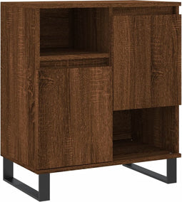vidaXL - Dressoir - 60x35x70 - cm - bewerkt - hout - bruin - eikenkleur