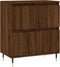 vidaXL - Dressoir - 60x35x70 - cm - bewerkt - hout - bruin - eikenkleur
