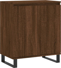 vidaXL - Dressoir - 60x35x70 - cm - bewerkt - hout - bruin - eikenkleur