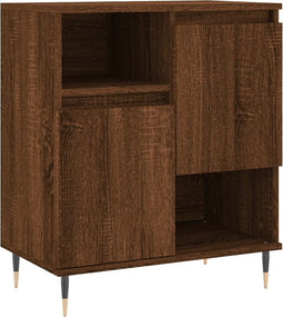 vidaXL - Dressoir - 60x35x70 - cm - bewerkt - hout - bruin - eikenkleur