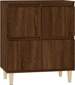 vidaXL - Dressoir - 60x35x70 - cm - bewerkt - hout - bruin - eikenkleur