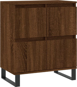 vidaXL - Dressoir - 60x35x70 - cm - bewerkt - hout - bruin - eikenkleur