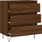 vidaXL - Dressoir - 60x35x70 - cm - bewerkt - hout - bruin - eikenkleur