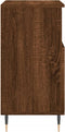 vidaXL - Dressoir - 60x35x70 - cm - bewerkt - hout - bruin - eikenkleur