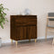 vidaXL - Dressoir - 60x35x70 - cm - bewerkt - hout - bruin - eikenkleur