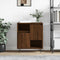 vidaXL - Dressoir - 60x35x70 - cm - bewerkt - hout - bruin - eikenkleur