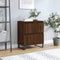 vidaXL - Dressoir - 60x35x70 - cm - bewerkt - hout - bruin - eikenkleur
