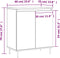vidaXL - Dressoir - 60x35x70 - cm - bewerkt - hout - bruin - eikenkleur