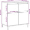vidaXL - Dressoir - 60x35x70 - cm - bewerkt - hout - bruin - eikenkleur