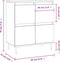 vidaXL - Dressoir - 60x35x70 - cm - bewerkt - hout - bruin - eikenkleur