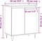 vidaXL - Dressoir - 60x35x70 - cm - bewerkt - hout - bruin - eikenkleur