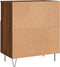 vidaXL - Dressoir - 60x35x70 - cm - bewerkt - hout - bruin - eikenkleur