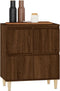 vidaXL - Dressoir - 60x35x70 - cm - bewerkt - hout - bruin - eikenkleur
