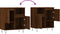 vidaXL - Dressoir - 60x35x70 - cm - bewerkt - hout - bruin - eikenkleur