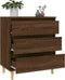 vidaXL - Dressoir - 60x35x70 - cm - bewerkt - hout - bruin - eikenkleur