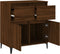 vidaXL - Dressoir - 60x35x70 - cm - bewerkt - hout - bruin - eikenkleur