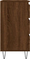 vidaXL - Dressoir - 60x35x70 - cm - bewerkt - hout - bruin - eikenkleur