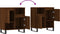 vidaXL - Dressoir - 60x35x70 - cm - bewerkt - hout - bruin - eikenkleur