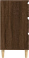 vidaXL - Dressoir - 60x35x70 - cm - bewerkt - hout - bruin - eikenkleur