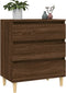 vidaXL - Dressoir - 60x35x70 - cm - bewerkt - hout - bruin - eikenkleur