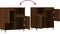 vidaXL - Dressoir - 60x35x70 - cm - bewerkt - hout - bruin - eikenkleur