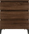 vidaXL - Dressoir - 60x35x70 - cm - bewerkt - hout - bruin - eikenkleur