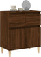 vidaXL - Dressoir - 60x35x70 - cm - bewerkt - hout - bruin - eikenkleur