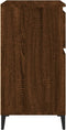 vidaXL - Dressoir - 60x35x70 - cm - bewerkt - hout - bruin - eikenkleur