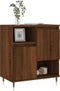 vidaXL - Dressoir - 60x35x70 - cm - bewerkt - hout - bruin - eikenkleur